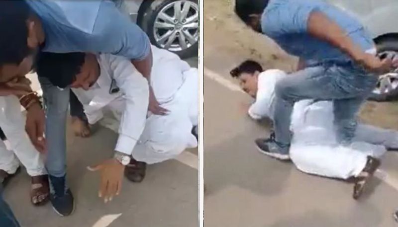 uttar pradesh news congress workers attack on bjp mp sangam lal gupta in pratapgarh