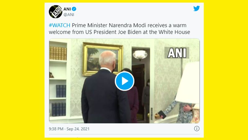 Fake claim is going viral with a picture of PM Modi and Joe Biden meeting