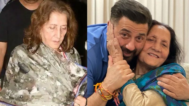 Sunny Deol was seen throwing snow on his mother Prakash kaur