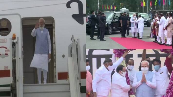 Modi back to india after his us Visit Modi back to india after his us Visit