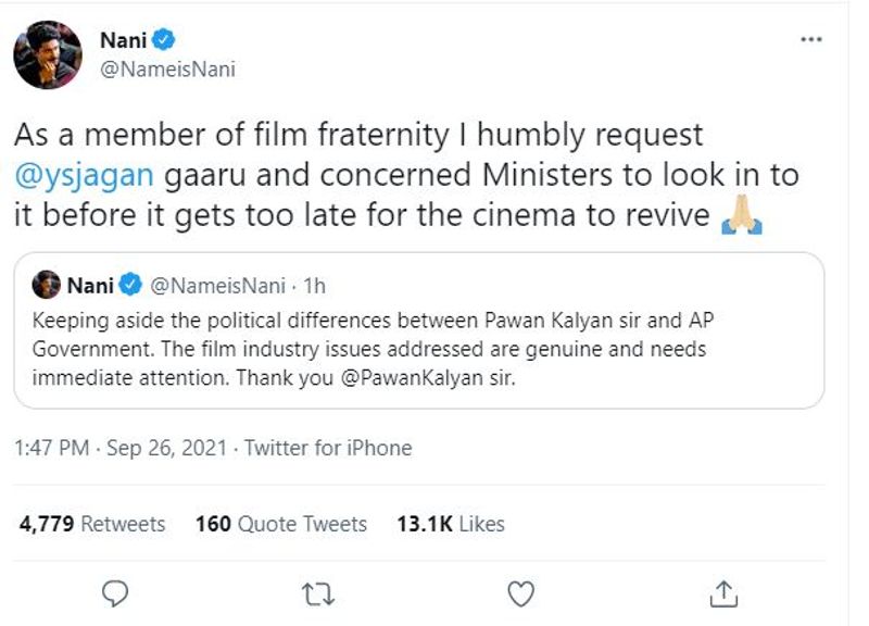 Natural star Nani and Burning Star Sampoornesh babu extends their support to pawan