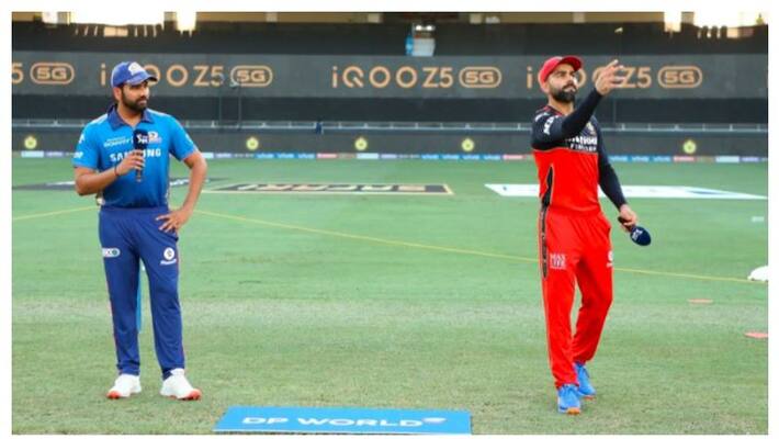MI captain Rohit Sharma won the toss against RCB and decided to bowl first in IPL 2021 at UAE spb MI captain Rohit Sharma won the toss against RCB and decided to bowl first in IPL 2021 at UAE spb