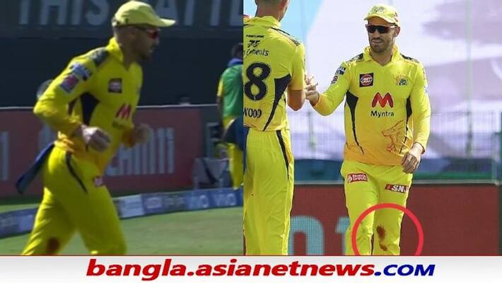 IPL 2021, CSK vs KKR - Faf du Plessis takes Morgan's catch with bleeding knee ALB IPL 2021, CSK vs KKR - Faf du Plessis takes Morgan's catch with bleeding knee ALB