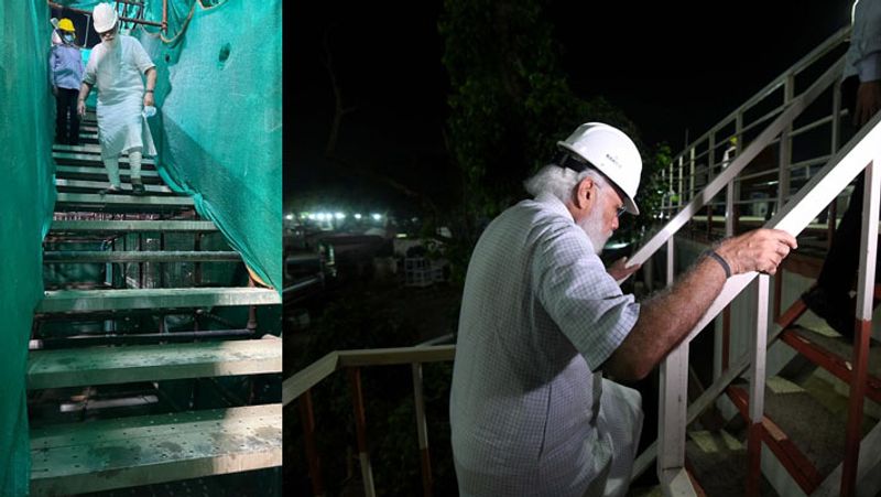 pm modi visit to the construction site of new parliament building Central Vista