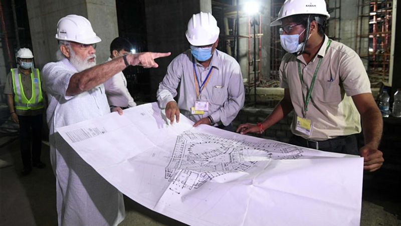 pm modi visit to the construction site of new parliament building Central Vista