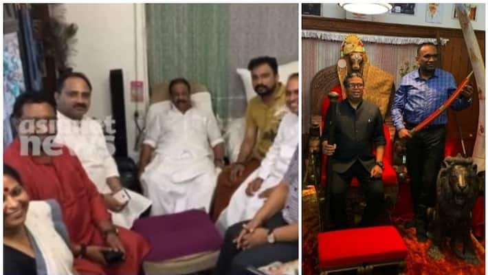 Monson Mavunkal have political connection picture with K Sudhakaran got Monson Mavunkal have political connection picture with K Sudhakaran got