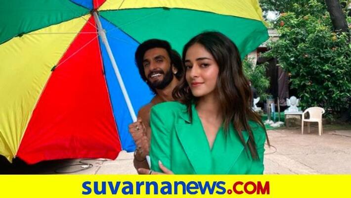 Ranveer Singh holds an umbrella for Ananya Panday dpl Ranveer Singh holds an umbrella for Ananya Panday dpl
