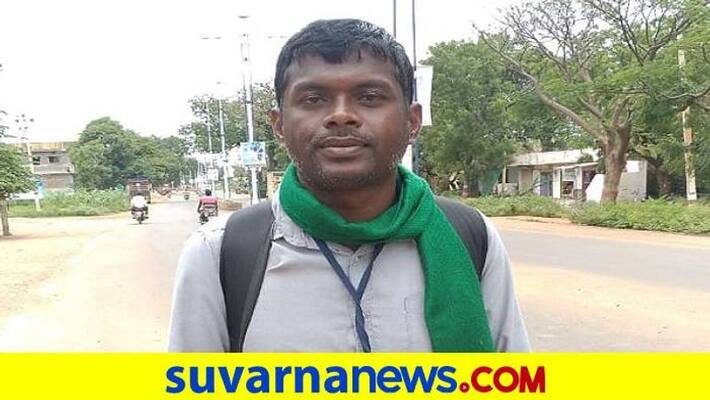 Bagalkot Based Young Man 3430 km Padayatra for Drop Anti Farmer Act grg Bagalkot Based Young Man 3430 km Padayatra for Drop Anti Farmer Act grg