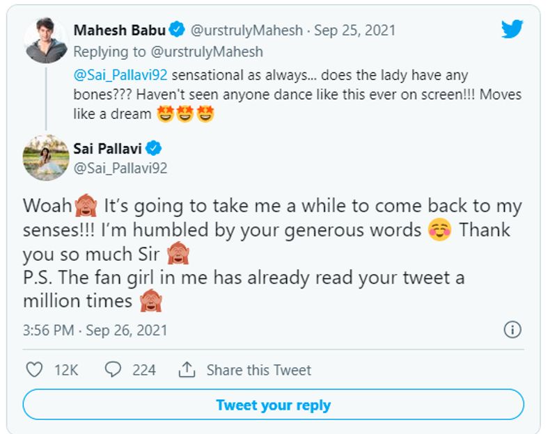 Mahesh Babu reacts to Love story speaks about Sai Pallavi asks Does the lady have any bones dpl