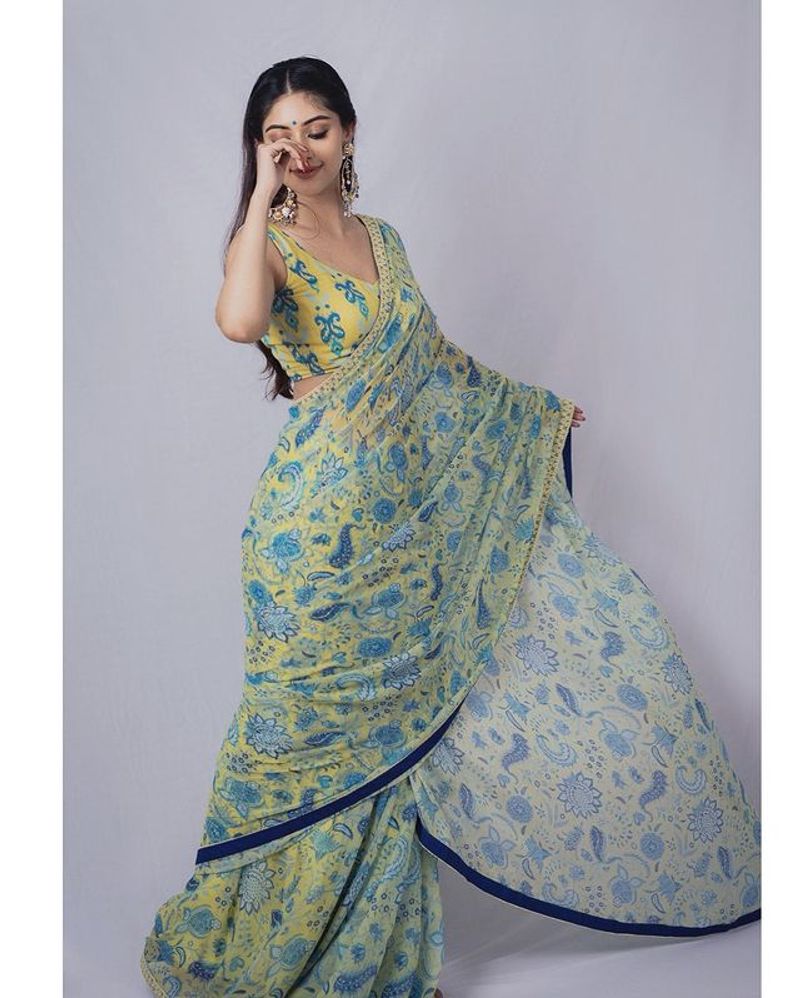 Anu Emmanuel striking hot poses in Saree
