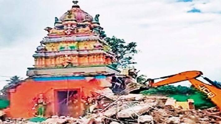 Nanjanagud temple demolition Row tahasildar transferred rbj Nanjanagud temple demolition Row tahasildar transferred rbj