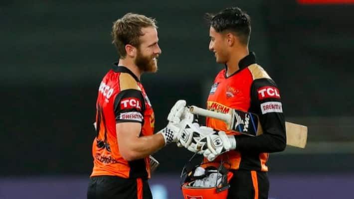 Jason Roy and Kane williamson score half Century, SRH beat RR by 7 wickets in IPL 2021 at UAE spb Jason Roy and Kane williamson score half Century, SRH beat RR by 7 wickets in IPL 2021 at UAE spb