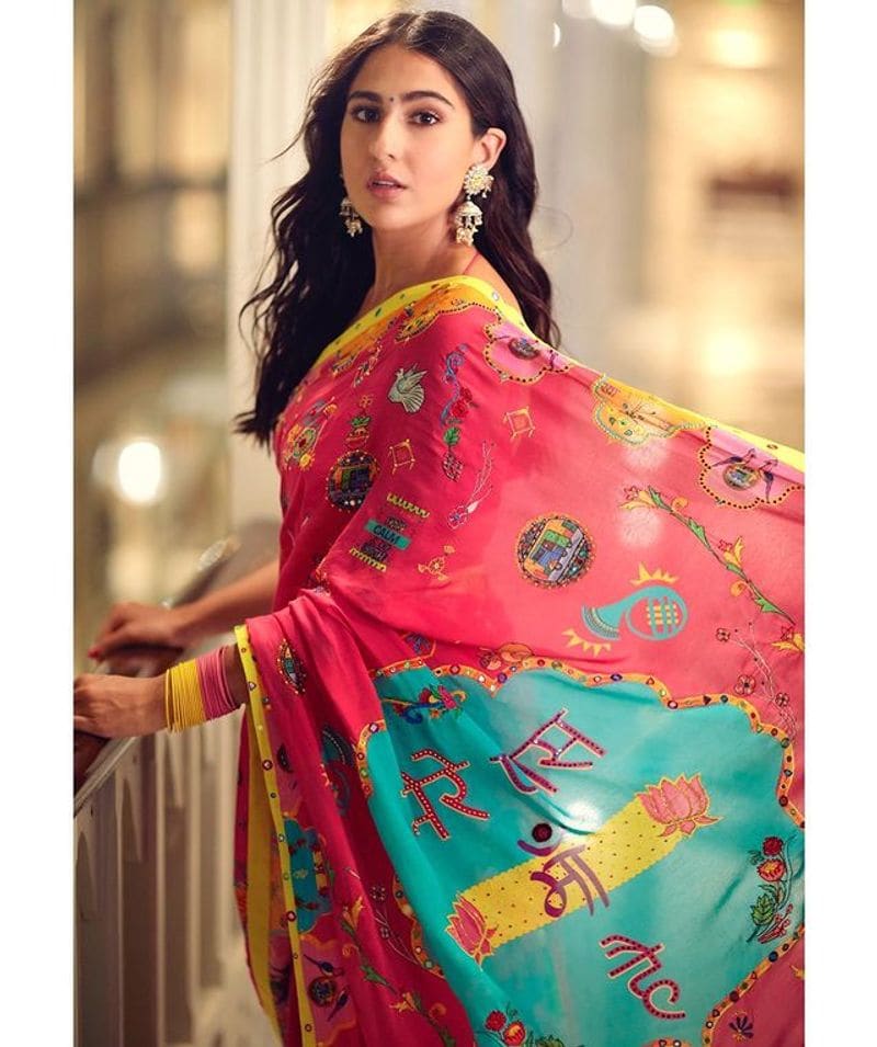 Sara Ali Khan stuns in Red hot saree here is photos