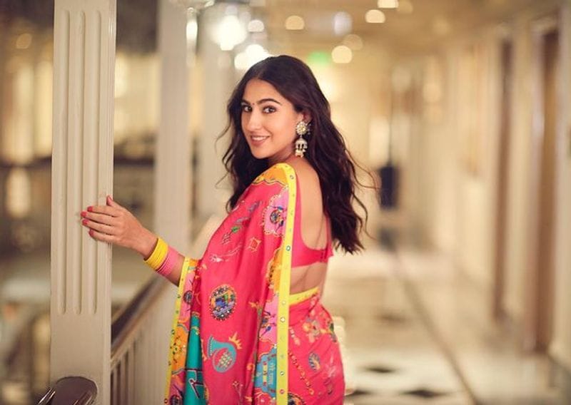 Sara Ali Khan stuns in Red hot saree here is photos