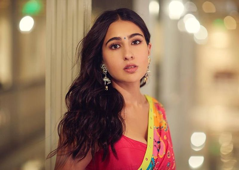 Sara Ali Khan stuns in Red hot saree here is photos