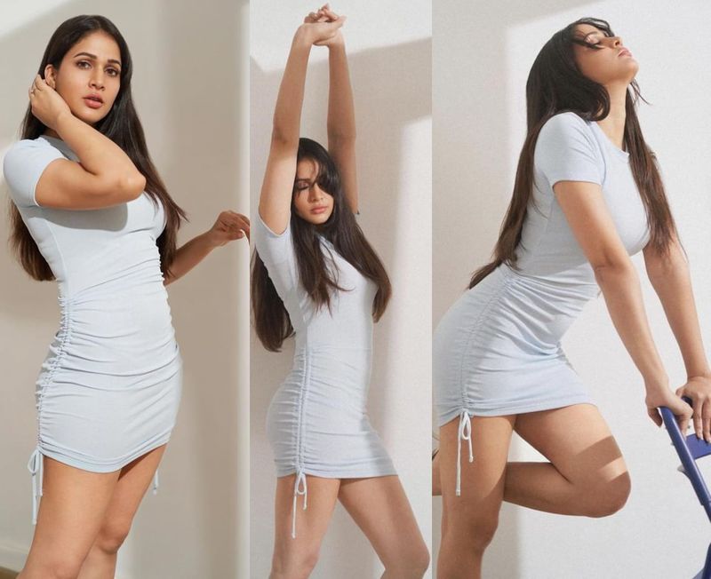 lavanya tripathi sizzles in mini skirt her never ever look goes viral