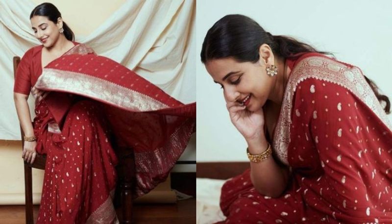photos of Vidya Balan in Banarasi saree