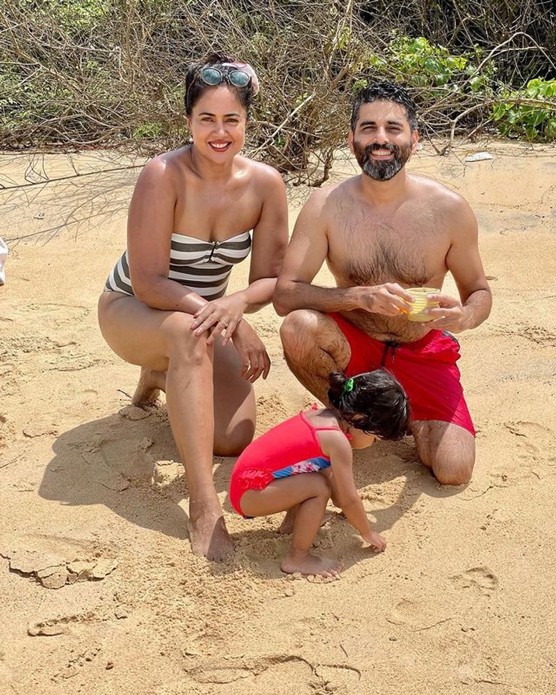 Sameera Reddy family vacation pics viral in social media