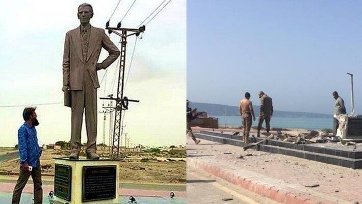 statue of muhammadali jinnah destroyed in pakistan statue of muhammadali jinnah destroyed in pakistan