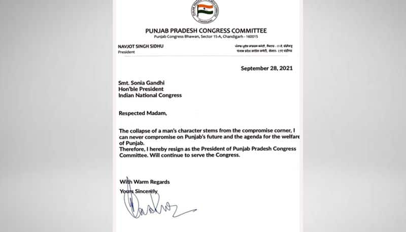 Punjab Congress chief Navjot Singh Sidhu resigns pod