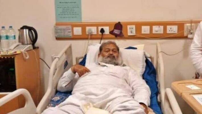 haryana home minister anil vij admitted to aiims in delhi haryana home minister anil vij admitted to aiims in delhi