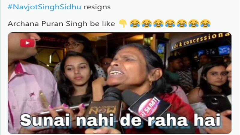 Navjot Singh Sidhu resigned, funny memes viral on social media targeting Archana Puran Singh
