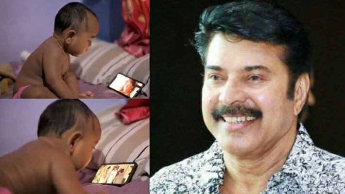 actor mammootty cute fan baby girl video goes viral actor mammootty cute fan baby girl video goes viral