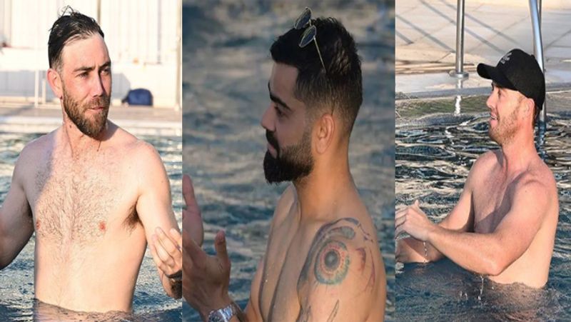 Viral pictures of Virat Kohli AB de Villiers Glenn Maxwell from RCB pool party