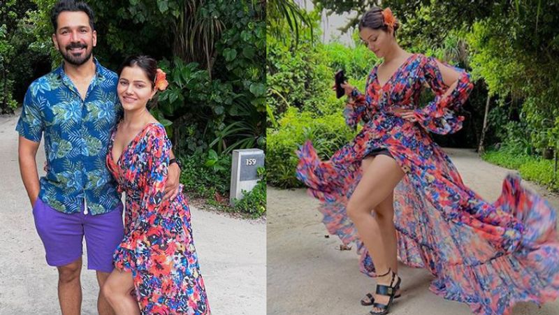 Rubina Dilaik spotted in bikini enjoying at beach