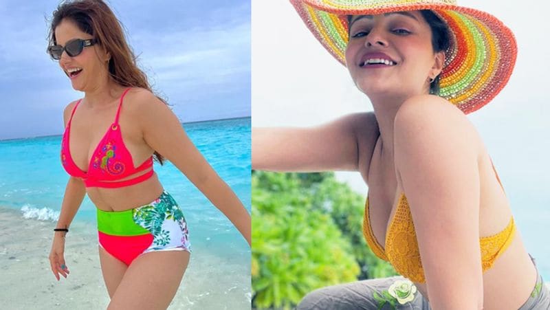 Rubina Dilaik spotted in bikini enjoying at beach