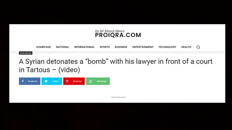 Fact Check Suicide Attack Outside Syrian President House