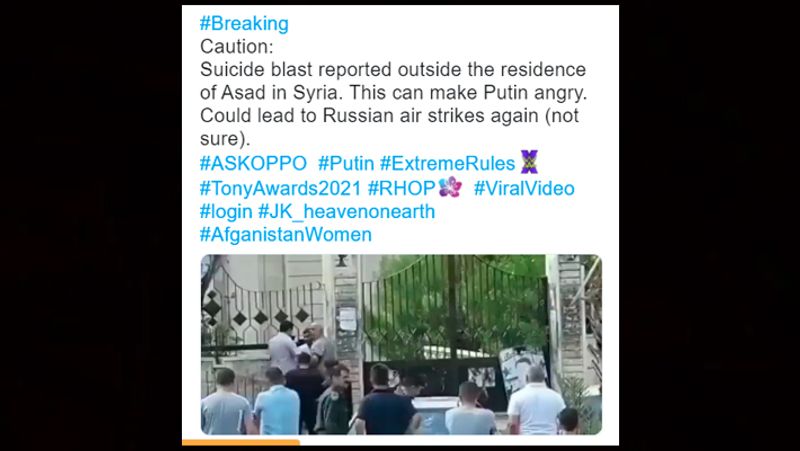 Fact Check Suicide Attack Outside Syrian President House