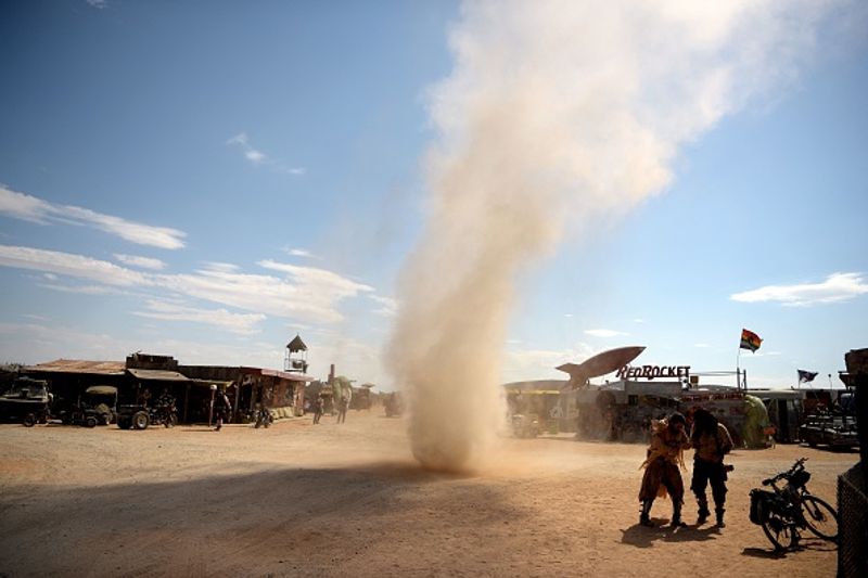 Celebration by thousands of Mad Max fans in Mojave Desert