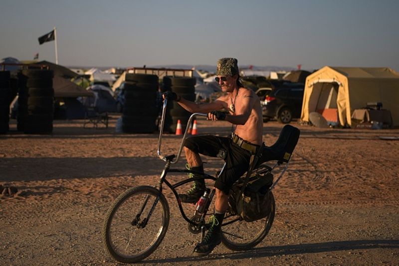 Celebration by thousands of Mad Max fans in Mojave Desert
