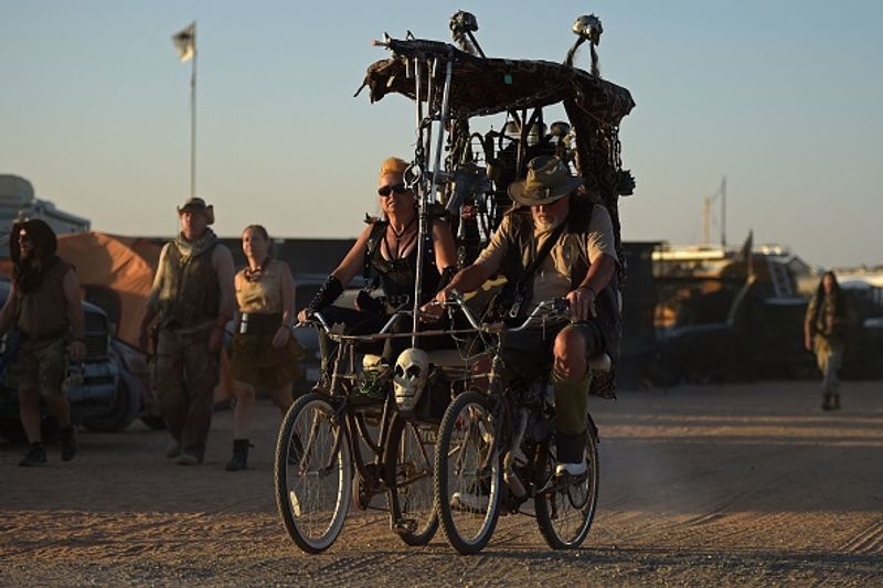 Celebration by thousands of Mad Max fans in Mojave Desert