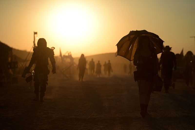 Celebration by thousands of Mad Max fans in Mojave Desert
