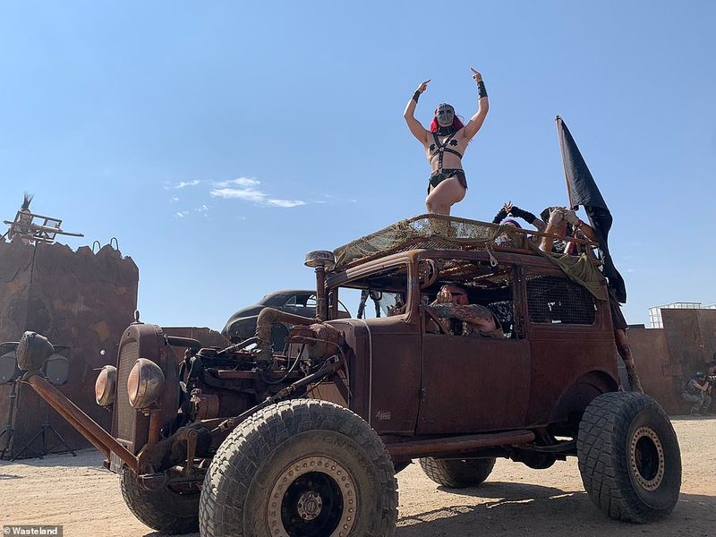 Celebration by thousands of Mad Max fans in Mojave Desert