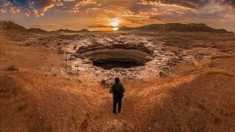 oman cavers expedition at the well of hell in Yemen