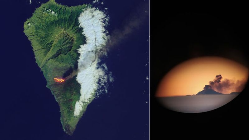 Viral shocking pictures of volcano eruption in spanish island of la palma