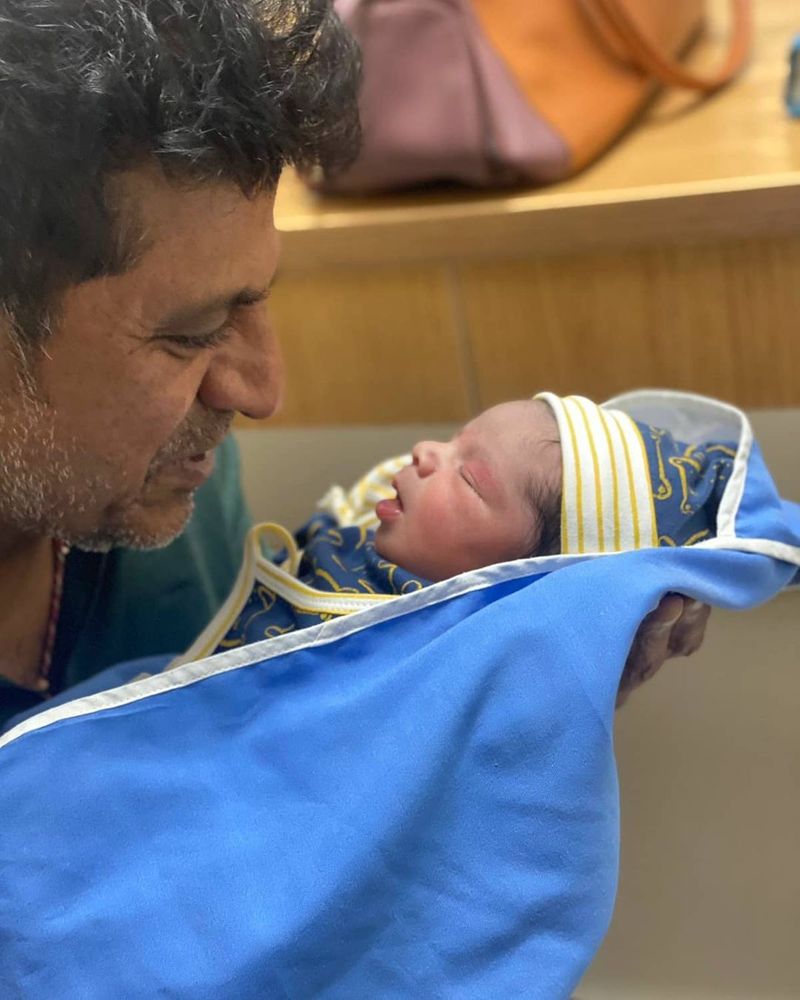 Sandalwood Actor Shivarajkumar with newborn baby photo goes viral mah