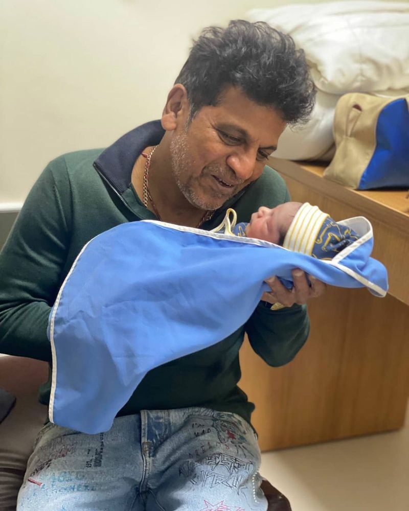 Sandalwood Actor Shivarajkumar with newborn baby photo goes viral mah