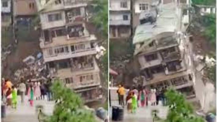 8 Storey building collapsed in Shimla due to landslide 8 Storey building collapsed in Shimla due to landslide