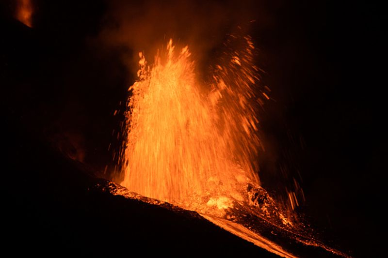Cumbre Vieja volcano on La Palma Island is active again after 50 years