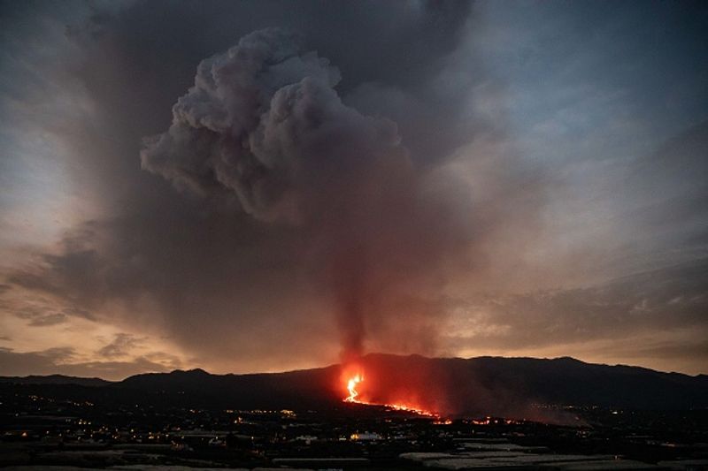 Cumbre Vieja volcano on La Palma Island is active again after 50 years