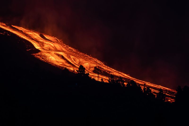 Cumbre Vieja volcano on La Palma Island is active again after 50 years