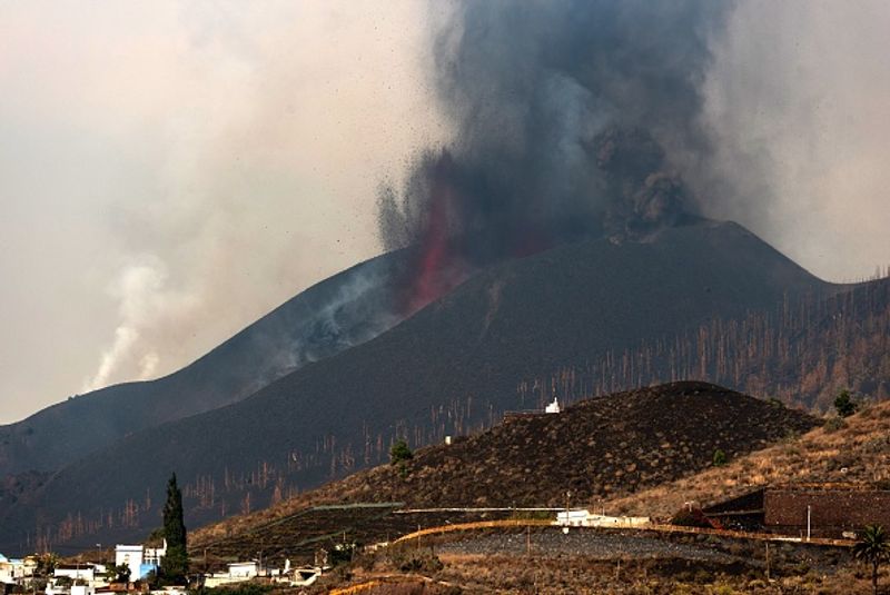 Cumbre Vieja volcano on La Palma Island is active again after 50 years