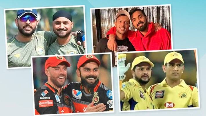ipl 2021 from kohli-devilliers to Dhoni-raina look at these 6 ipl friendship stories ipl 2021 from kohli-devilliers to Dhoni-raina look at these 6 ipl friendship stories