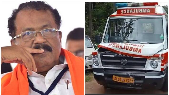 Goa Governor ps sreedharan pillais escort vehicle was hit by ambulance Goa Governor ps sreedharan pillais escort vehicle was hit by ambulance