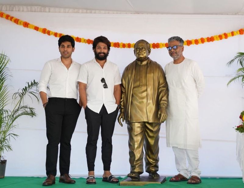 chiranjeevi unveil the statue of allu ramalingaiah in rajahmundry