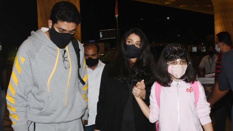 Aishwarya Rai Bachchan with husband Abhishek Bachchan and daughter Aaradhya fly to Paris and Dubai